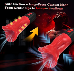 Nouveau Masturbateur Masculin à Grande <span class=keywords><strong>Bouche</strong></span> avec Ventouse, Vibrations Multi-fréquences et Fonction Retardante, Jouet Sexuel Adulte - Product Image 3