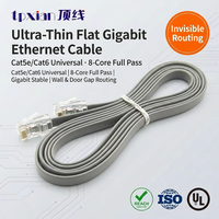 Câble Ethernet RJ45 ultra fin et plat Cat6 Cat7, cordon de raccordement réseau Gigabit haute vitesse pour routeur, commutateur, modem
