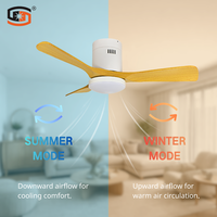 Ventilateur de plafond moderne avec lumière, 6 vitesses de vent, CCT et DIM, 42 pouces, télécommande, moteur BLDC, lampe ventilateur