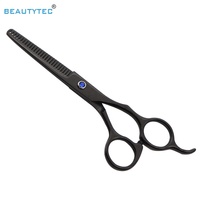 Kit d'amincissement de coupe de cheveux de Salon de Offre Spéciale ensemble de ciseaux de coiffure de cisailles noires populaires professionnelles