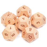 Dés à 12 faces personnalisés en bois naturel vierge pour jeux de rôle D&D, grand format, prix d'usine en gros