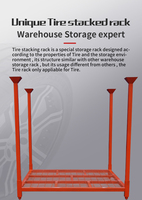 5 supports empilables industriels en acier détachables et résistants à la corrosion pour le stockage des pneus, rayonnage à palettes pour garage d'entrepôt