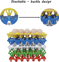 Plateau à œufs en plastique - Plateau à œufs empilable durable en plastique - Palette empilable pour le transport de volailles