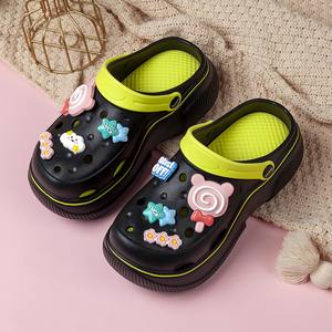 Chaussons de plage en EVA pour femmes, très vendus, chaussures de jardin douces avec <span class=keywords><strong>talon</strong></span> haut, respirantes, sabots de plage d'été pour femmes - Product Image 4