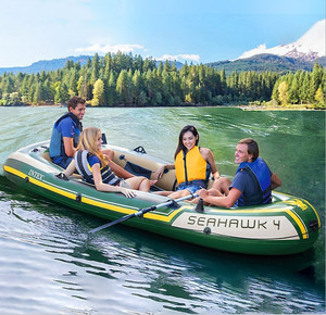 Ensemble <span class=keywords><strong>de</strong></span> bateaux INTEX 68351 SEAHAWK 4, bateaux à rames, grand kayak gonflable en PVC, <span class=keywords><strong>bateau</strong></span> <span class=keywords><strong>de</strong></span> <span class=keywords><strong>pêche</strong></span> - Product Image 1