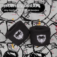 Bandages de boxe en coton pour MMA avec gants intérieurs respirants et sangles de maintien du poignet JZM J-156