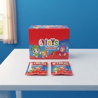 Bonbons en bâtonnets aux fruits mélangés CC, multicolores, en forme de dessin animé, emballage en boîte, pour fêtes d'enfants, vente en gros