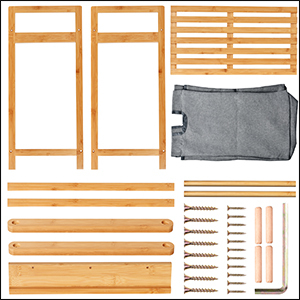 Bsci Lfgb Panier à linge à double compartiment Panier à linge en bambou - Product Image 2