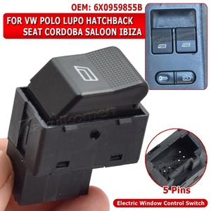 6X0959855B Interruptor DE CONTROL DE VENTANA eléctrica para VW POLO HATCHBACK Lupo Seat Cordoba Seat Ibiza 6N2 6X0 959 855B Luz roja Nuevo - Product Image 4