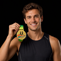 Concevez votre propre médaille en métal doré 3D en alliage de zinc pour le marathon sportif