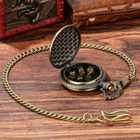 Porte-dés de jeu de rôle en métal écologique et durable, montre de poche portable, mini-dés polyédriques, ensemble de dés portables avec chaîne pour le voyage