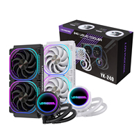 Refroidisseur de processeur à eau LOVINGCOOL AIO, conception liquide à couches infinies, roulement fluide Abyss, prise en charge LED ARGB, rotation sans pilote