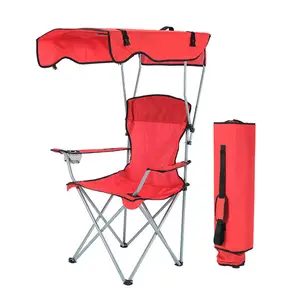 热卖户外可折叠背包便携式折叠野营沙滩椅带篷