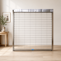 Porte à enroulement en acier perforé moderne sur mesure, grille de sécurité ventilée pour hôpital, hôtel, devanture de magasin, entrepôt