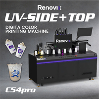 Imprimante UV industrielle 2-en-1 Renovix à jet d'encre numérique micro-piezélectrique pour gobelets, bols et contenants ronds en plastique