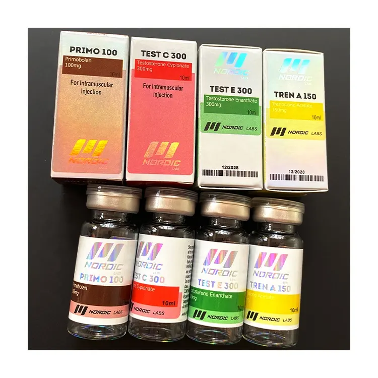 Etichetta della scatola della fiala materiale a 6 Laser adesivo ologramma originale etichette per fiale da 10ml etichette per test cyp per bottiglie impermeabili