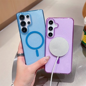 เคสใสแม่เหล็กดูดติดกันแบบมีกลิตเตอร์วิบวับ สำหรับ Samsung S25 Edge S24 Ultra Plus ลายท้องฟ้าเต็มดาว  วัสดุ PC โปร่งใส  บางเฉียบ ป้องกันอย่างดี - Product Image 3