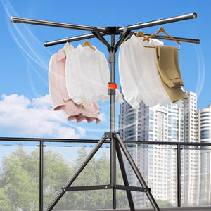 Tendedero de Ropa con Trípode Ajustable en Altura SANIPRO, Perchero de Metal, Perchero Plegable y Portátil - Product Image 4