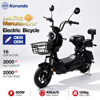 Vélo électrique chinois 350W/500W pour adultes, 3 vitesses, avec batterie au plomb-acide, pneu tubeless, frein à tambour, pour les trajets urbains
