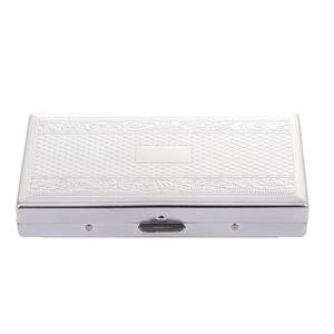 Étui à cigarettes moderne minimaliste de petite taille, fourni directement par le fabricant, pour hommes, portable, 20 cigarettes, fin, en acier inoxydable, simple face - Product Image 5