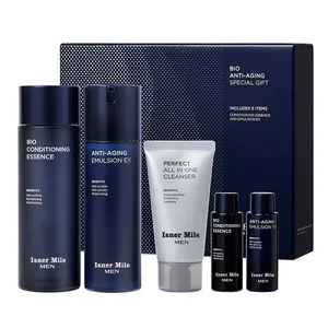 Private Label Mens Facial Skin Care Set Acne Hydrating Natural Organic Foaming Cleanser Refreshing Grooming Kit Men