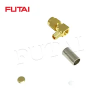 Connecteur RF SSMA mâle à angle droit de haute précision à prix d'usine pour antenne WiFi RG174 dans les modules RF PCB