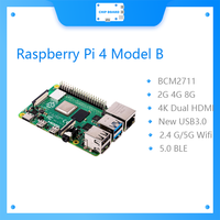 Kit de placa de desarrollo Raspberry Pi 4 Modelo B original oficial RAM 2G 4G 8G 4 Core CPU 1,5 Ghz 3 Speeder Pi 3B + de alto rendimiento 64 bits