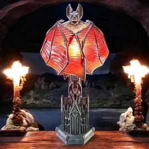 Lampe de bureau gothique en forme d'aile de chauve-souris, statue de chauve-souris en résine pour Halloween, décorations de fête, décoration de bureau - Product Image 3