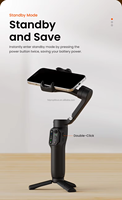 HOHEM iSteady X3 Stabilisateur de smartphone à suivi IA, stabilisateur de téléphone 3 axes, suivi IA magnétique, tige d'extension de 205 mm
