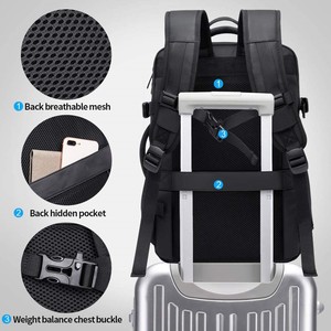 ÉCHANTILLON GRATUIT Sac à dos de voyage tendance approuvé pour les vols, sac à main pour ordinateur portable avec fermeture éclair, résistant à l'eau et durable - Product Image 6