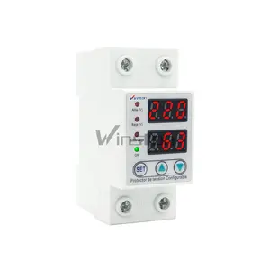 3 phase 110v digital indicator over under voltage protector adjustable socket relay