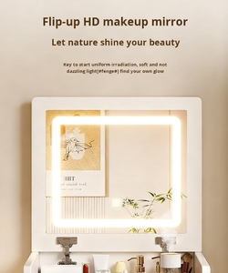 <span class=keywords><strong>Coiffeuse</strong></span> à rabat OEM/ODM WenFeng - Bois massif certifié E1, miroir LED, <span class=keywords><strong>tabouret</strong></span> rembourré pour appartement/homestay de charme - Product Image 6