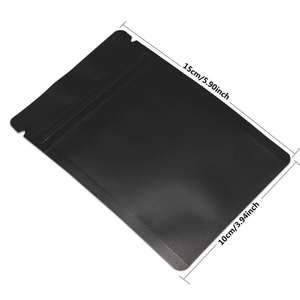 Bolsa de pie de almacenamiento de papel de aluminio negro mate de color de alta calidad bolsa de plástico de grado alimenticio con embalaje de cremallera para la industria - Product Image 6