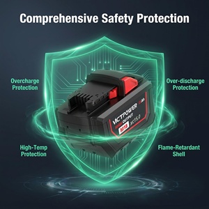 VICTPOWER 18V 15Ah Li-ion <b>Battery</b> Pack M18 XC15.0 for Milwaukee Cordless Tools Rechargeable High Output Black - Product Image 4