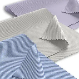 RTS 80/2s 100% Cotton Yarn Dye Oxford Stripe Medium Weight Woven Stripe Casual Shirt Shirts Fabric Cotton Fabric