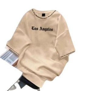 เสื้อยืดโอเวอร์ไซส์ผู้ชาย ผ้าเจอร์ซีย์คอตตอน 100% ลายพิมพ์ ระบายอากาศได้ดี แขนสั้น สวมใส่สบายๆ ในฤดูร้อน ปี 2025 - Product Image 2