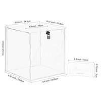 Hot Sale Rose Gold Acryl Hochzeits karte Spar büchse mit Schloss Hochzeit Wunsch gut Charity Spenden box 2 Käufer Lieblings