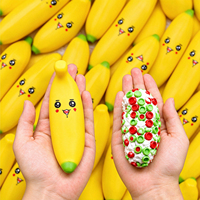Mainan Squishy Pisang Renyah dari Gudang USA, Bola Penghilang Stres Slow Rebound, Mainan Fidget Squishy Portabel untuk Menghilangkan Kecemasan