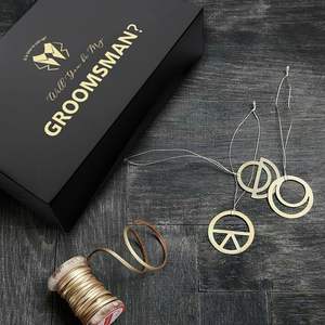 Scatole Regalo Nere per Testimoni dello Sposo, Set di Scatole per Proposta di Testimone per Festa dell'Ultimo Sposo, 6 Scatole 'Vuoi Essere il Mio Testimone?' e 2 Scatole 'Miglior Uomo' - Product Image 5