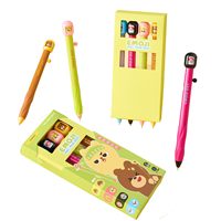Pena Gel Pengubah Pola Wajah Lucu 0.5mm Tulisan Halus Pegangan Lembut Alat Tulis Kantor Sekolah Kombinasi Warna Segar