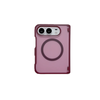 Coque pliable magnétique pour iPhone Duo, compatible avec la charge sans fil, finition mate translucide, antichoc, avec support à charnière.