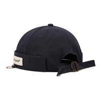 Casquette ajustable 6 panneaux pour femme, 100% Coton, style Rétro Artistique Japonais Melon, avec anneau en fer coréen et motif lettre, mode Hip Hop Landlord