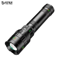 Lampe torche tactique à zoom, nouvelle lampe laser blanche populaire, super lumineuse, multifonctionnelle, étanche, type-C, affichage LCD extérieur