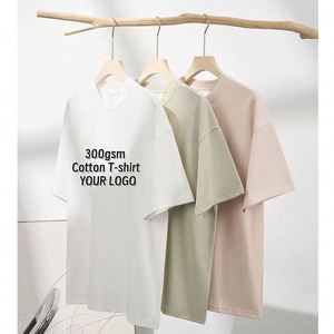 Camisetas de Alta Calidad, 300gsm, 100% Algodón, Precio de Fábrica, Fabricante, Impresión de Logotipo Personalizado, Camiseta Lisa Unisex para Hombre y Mujer - Product Image 1