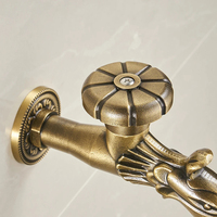 Robinet mural pour salle de bain, robinet de toilette, robinet froid, robinet extérieur pour jardin, robinet en laiton antique bronze, robinet pour lave-linge