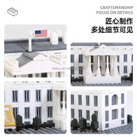 Nuevo Set de Bloques de Construcción de Arquitectura DIY, Modelo de Casa de Washington Unisex, Juguete Educativo de Construcción, Edificios de ABS