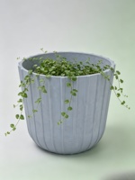 Grand pot en plastique cannelé en terre cuite, jardinière décorative, pot à fleurs pour plantes d'intérieur et d'extérieur, patio, jardin, décoration de la maison