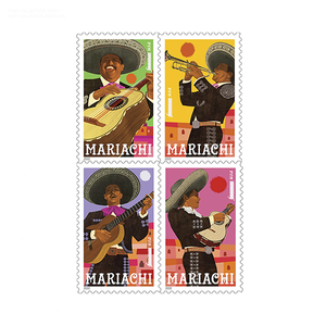 Ensemble de commémoration violet Caves 170 Garden Forever, Timbre postal United Vintage Mariachi, Timbres-poste Priorité 2025 2022, Étiquettes - Product Image 1