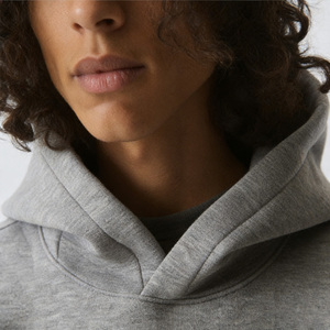 Sweats à capuche amples sans cordon, de haute qualité, en molleton épais 100% coton, pour hommes, coupe courte - Product Image 3