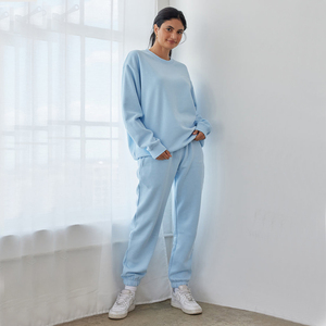 Completo Sportivo Unisex Personalizzato a 2 Pezzi, Felpa <span class=keywords><strong>con</strong></span> Cappuccio Oversize e Pantaloni Larghi alla Moda Autunnale <span class=keywords><strong>con</strong></span> Logo - Product Image 6